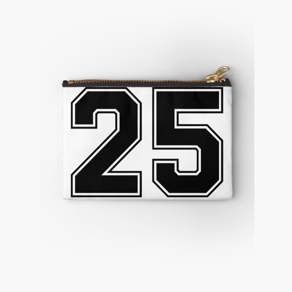 Item preview, 25 American Football Classic Vintage Sport Jersey Number in black number on white background for american football, baseball or basketball designed and sold by Marcin Adrian.