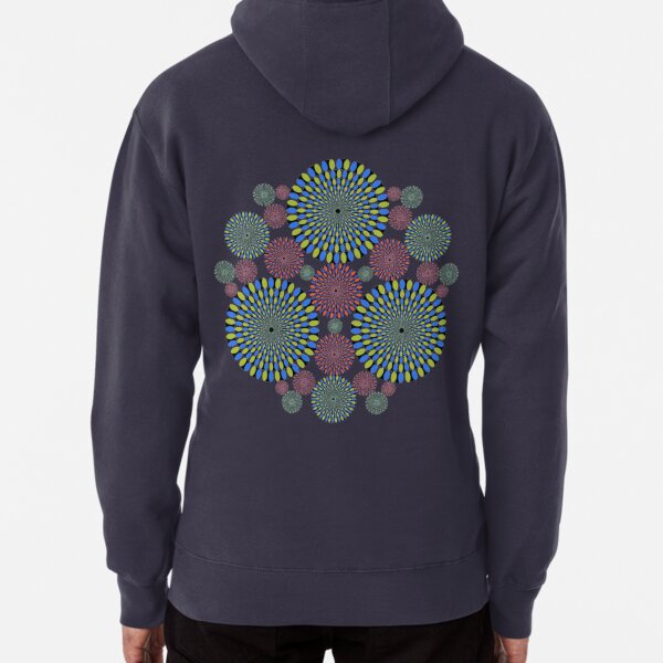 #abstract, #decoration, #pattern, #flower, #illustration, art, circular, design, lace, ornate, color image, circle, geometric shape, textured Pullover Hoodie