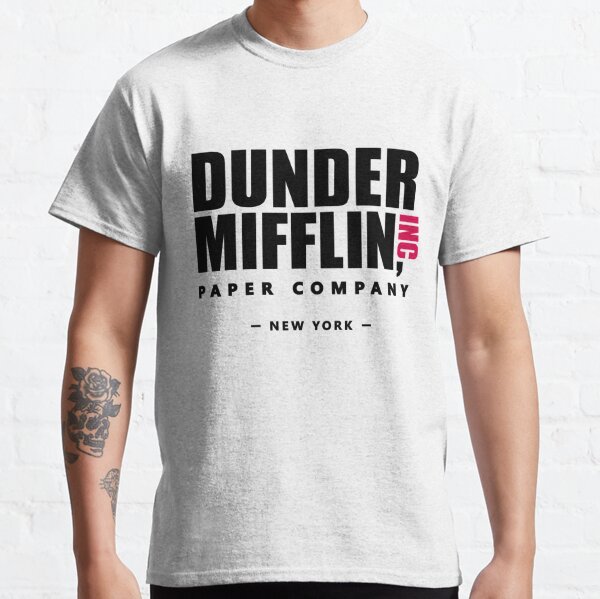  Dunder Mifflin Paper Companty - Camiseta de parodia para  televisión : Ropa, Zapatos y Joyería