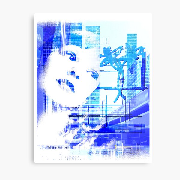 Blue city life Metal Print