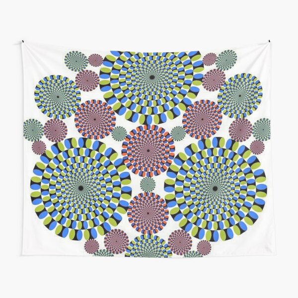 #Optical #Illusion #abstract, decoration, pattern, flower, illustration, #art, vector, #OpticalIllusion Tapestry