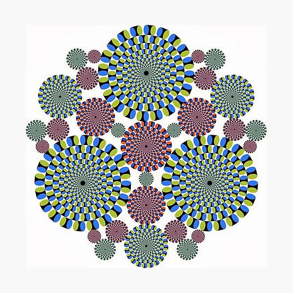 #Optical #Illusion #abstract, decoration, pattern, flower, illustration, #art, vector, #OpticalIllusion Photographic Print