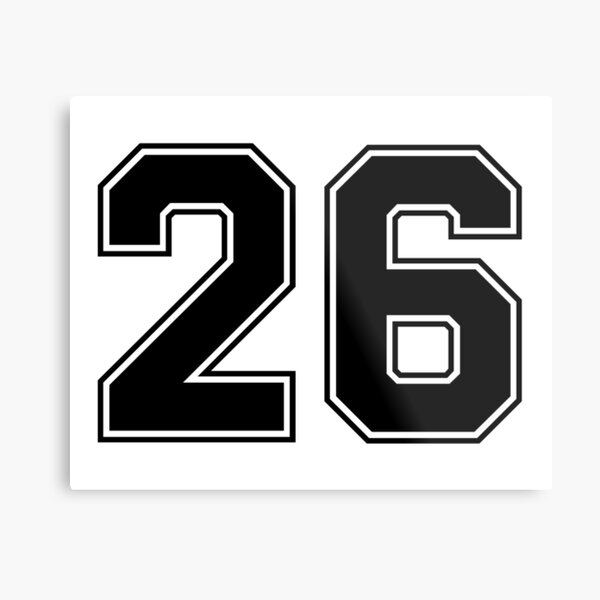 27 American Football Classic Vintage Sport Jersey Number in black number on  white background for american football, baseball or basketball | Metal