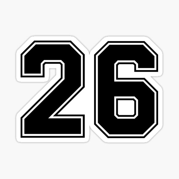 24 American Football Classic Vintage Sport Jersey Number in black