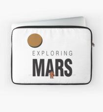 Exploring Mars Astronaut Colonization of Mars. Astronaut in Spacesuit on Red Planet. Laptop Sleeve