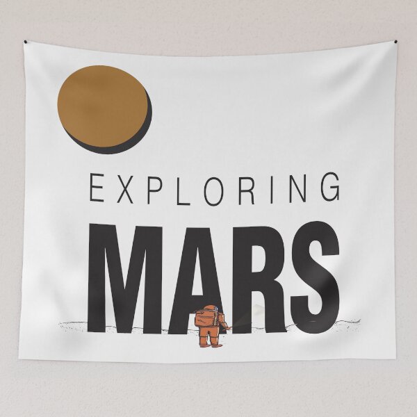 Item preview, Exploring Mars Astronaut Colonization of Mars. Astronaut in Spacesuit on Red Planet. designed and sold by ProjectX23.