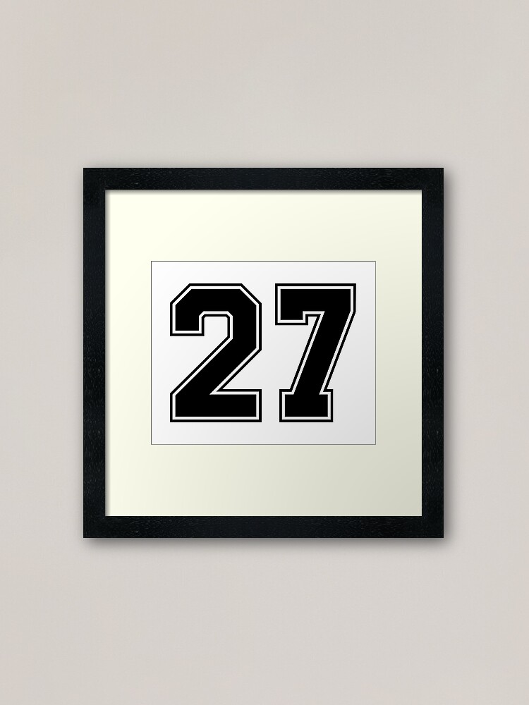 27 American Football Classic Vintage Sport Jersey Number in black number on  white background for american football, baseball or basketball | Poster