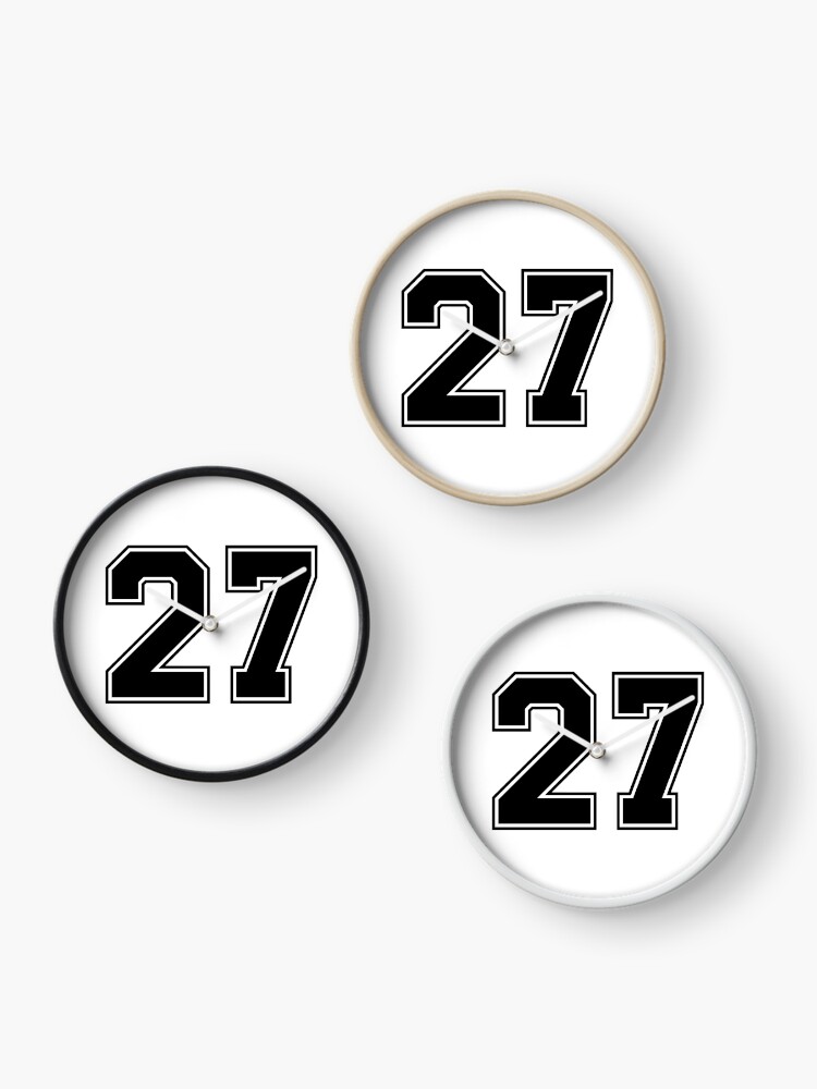 27 American Football Classic Vintage Sport Jersey Number in black number on  white background for american football, baseball or basketball | Spiral