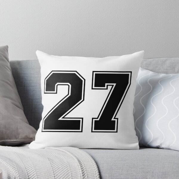 Item preview, 27 American Football Classic Vintage Sport Jersey Number in black number on white background for american football, baseball or basketball designed and sold by Marcin Adrian.