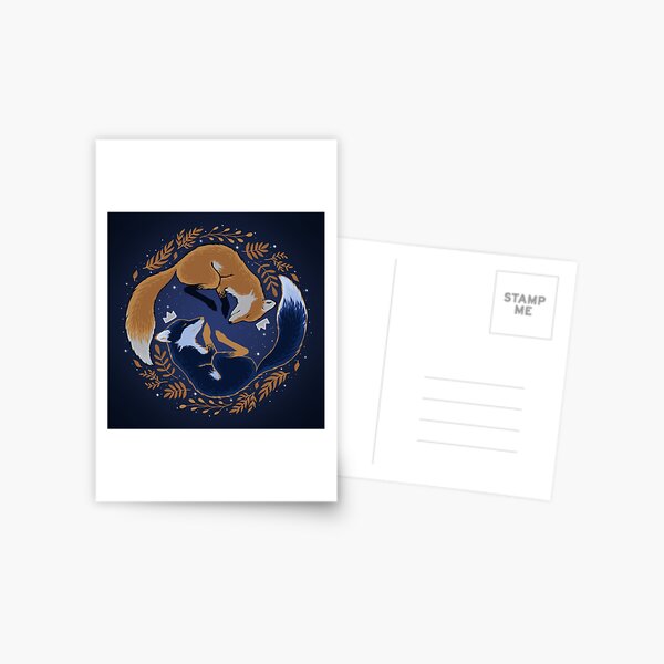 Night foxes Postcard