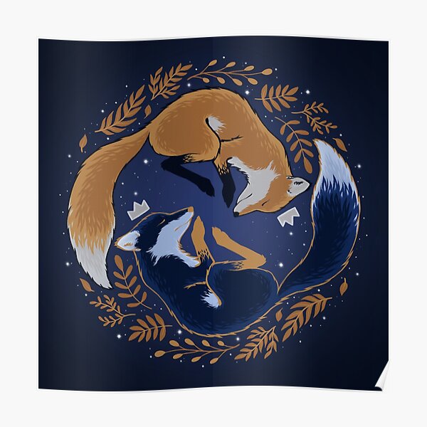 Night foxes Poster