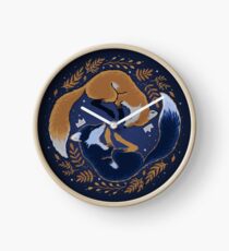 Night foxes Clock