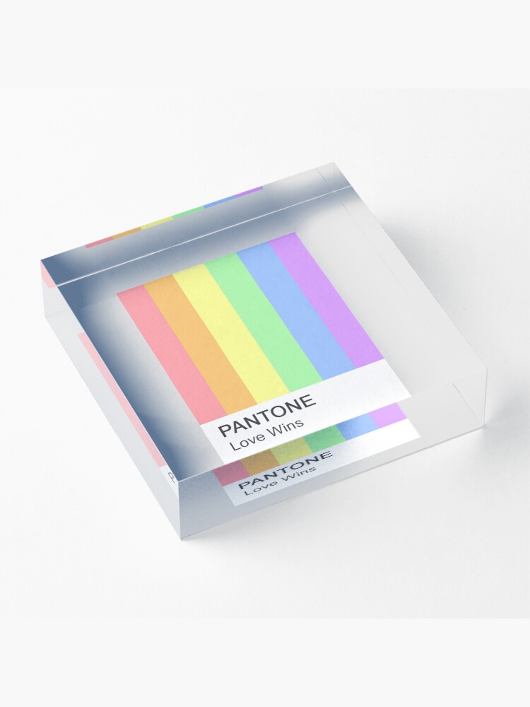 Alternate view of Love Wins Pantone Acrylic Block