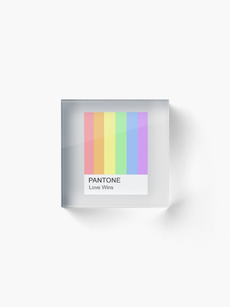 Alternate view of Love Wins Pantone Acrylic Block
