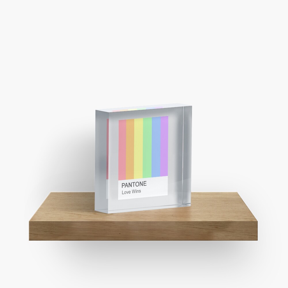 Love Wins Pantone Acrylic Block