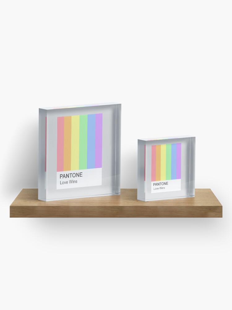 Alternate view of Love Wins Pantone Acrylic Block