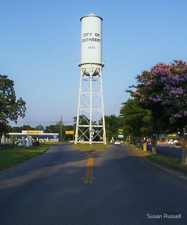 "Strange Place for a Water Tower" by Susan Russell Redbubble