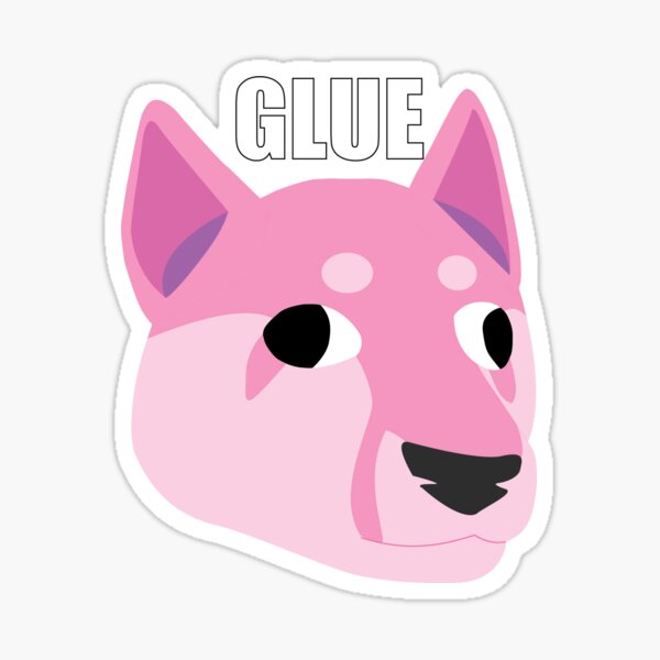 "GLUE Doge Meme" Sticker by worm-fanatic | Redbubble