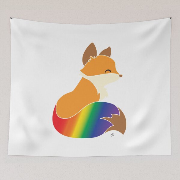 Item preview, Rainbow fox designed and sold by ClemeR.