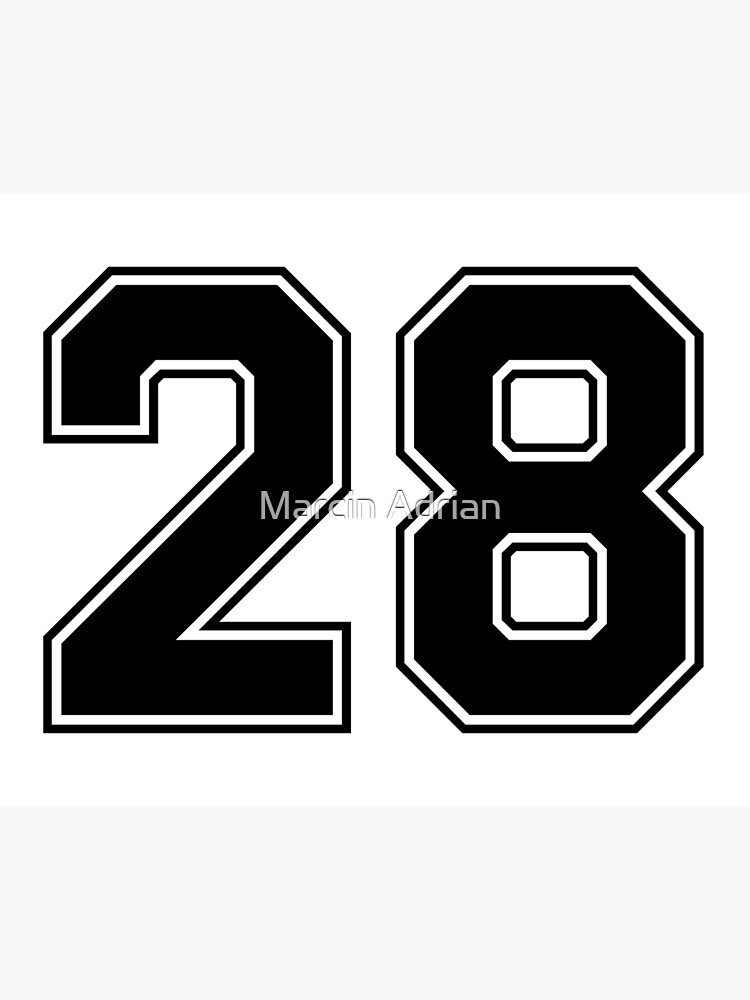 98 American Football Classic Vintage Sport Jersey Number in black number on  white background for american football, baseball or basketball Sticker for  Sale by Marcin Adrian