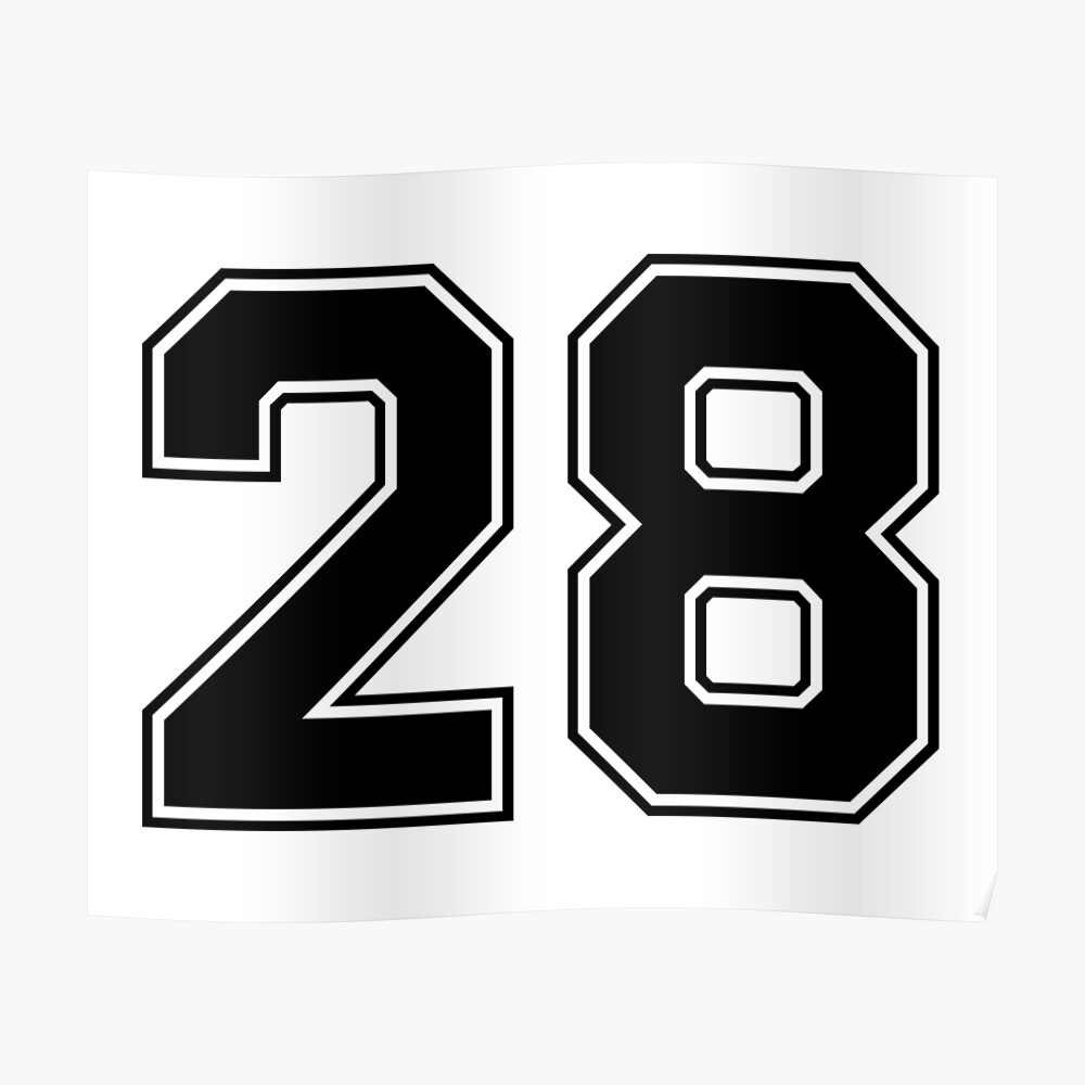 01 Number, Jersey, Sports, Team, Varsity, Numbers' Sticker