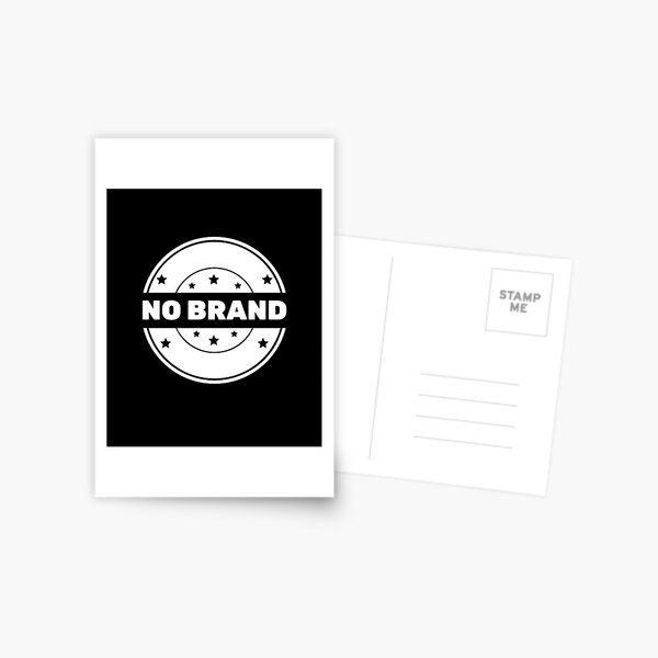 No brand, No Brands, No Logo, Anti system Postcard for Sale by