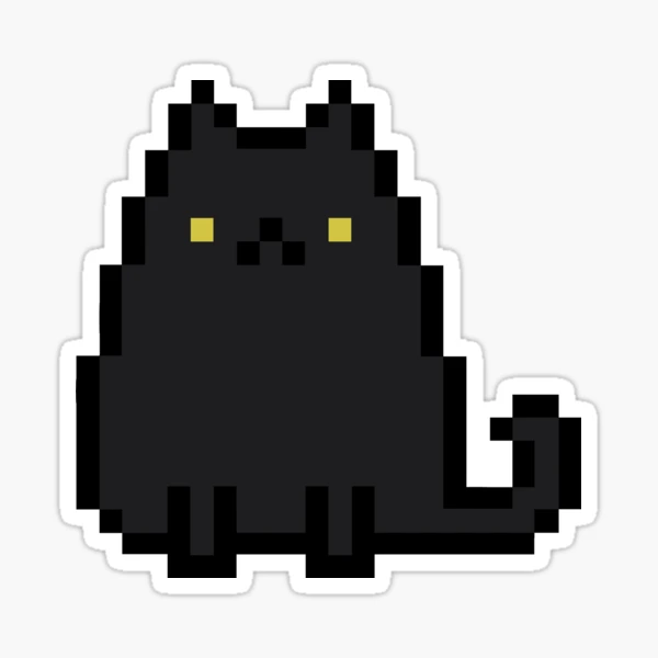 Pixel Black Cat Stock Illustrations – 514 Pixel Black Cat Stock  Illustrations, Vectors & Clipart - Dreamstime