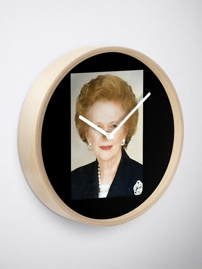 Alternate view of Margaret Thatcher. The Iron Lady. Clock