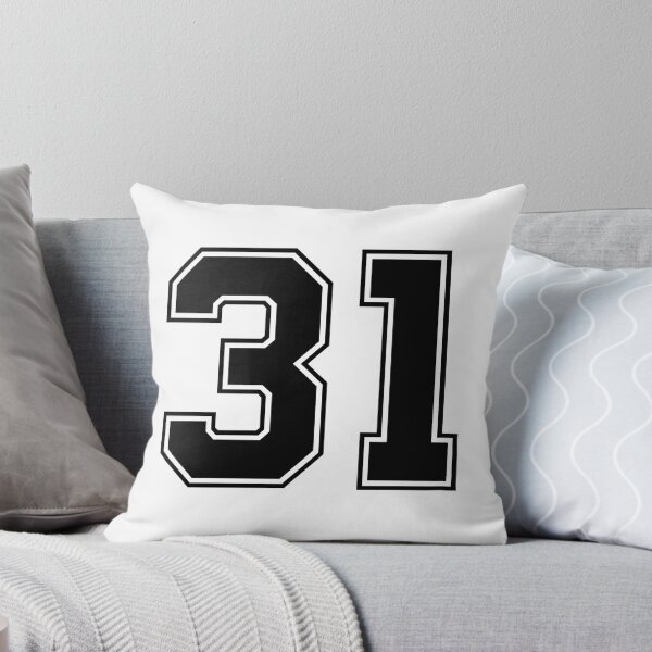 Item preview, 31 American Football Classic Vintage Sport Jersey Number in black number on white background for american football, baseball or basketball designed and sold by Marcin Adrian.