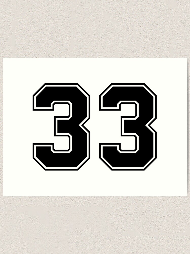 21 American Football Classic Vintage Sport Jersey Number in black number  on white background for american football, baseball or basketball Art  Print