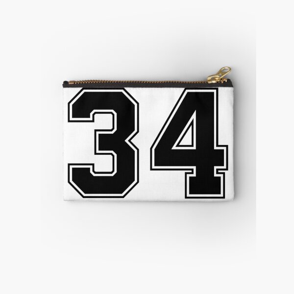 Item preview, 34 American Football Classic Vintage Sport Jersey Number in black number on white background for american football, baseball or basketbal designed and sold by Marcin Adrian.