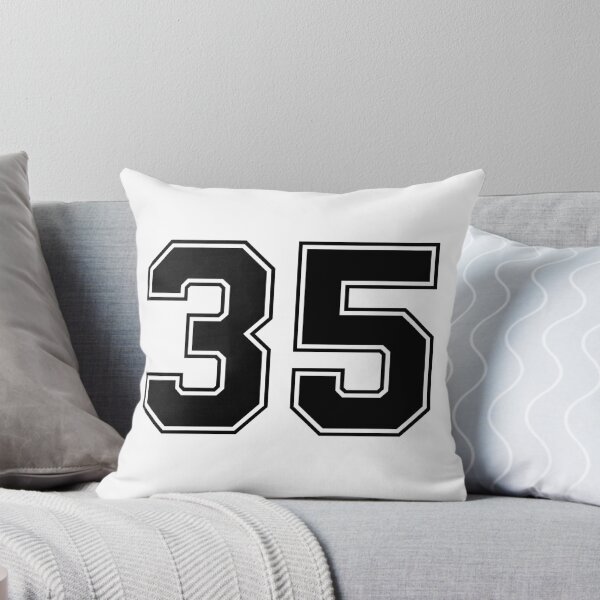 Item preview, 35 American Football Classic Vintage Sport Jersey Number in black number on white background for american football, baseball or basketball designed and sold by Marcin Adrian.