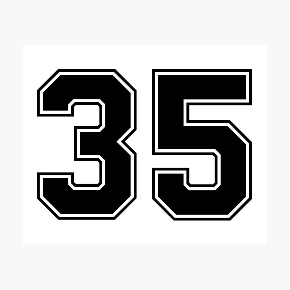 Football Jersey Number 35 Jersey T-Shirt Art-Player Number Premium T-Shirt