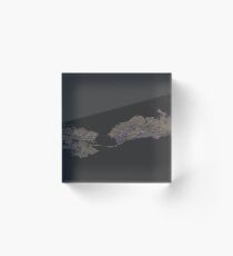 Isometric view of Tenerife map Acrylic Block