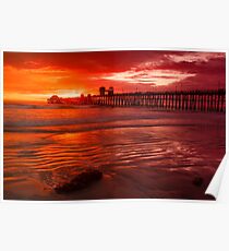 Oceanside Pier at Sunset Poster