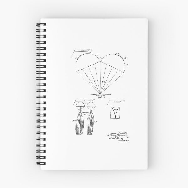 Item preview, Multiple Parachute arrangements Vintage Patent Hand Drawing designed and sold by TheYoungDesigns.