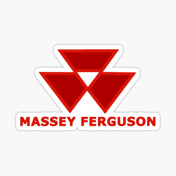 MASSEY 2 FERGUSON VINYL DECALS SILVER  4" X 6 1/2" 
