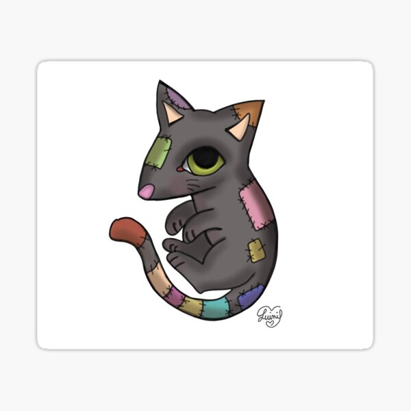 Black Cat puppets Sticker