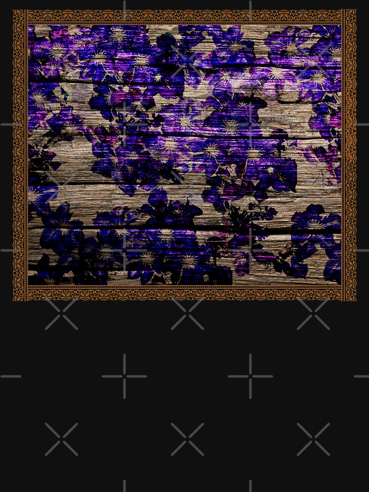 Indigo flowers on wood by planet-eye