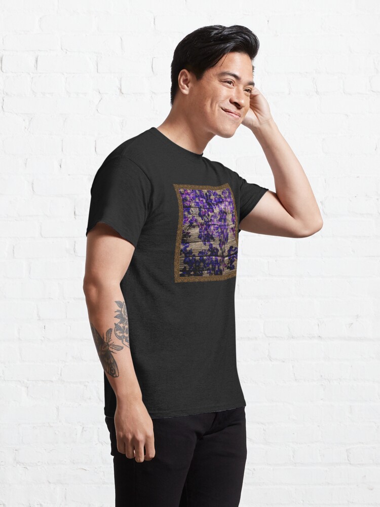 Alternate view of Indigo flowers on wood Classic T-Shirt