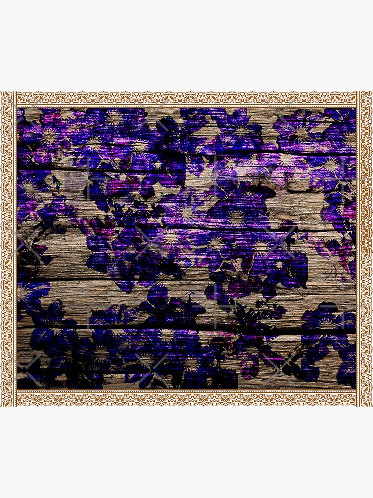 Indigo flowers on wood by planet-eye
