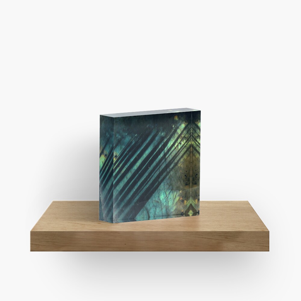 Labradorite crystal geode Acrylic Block