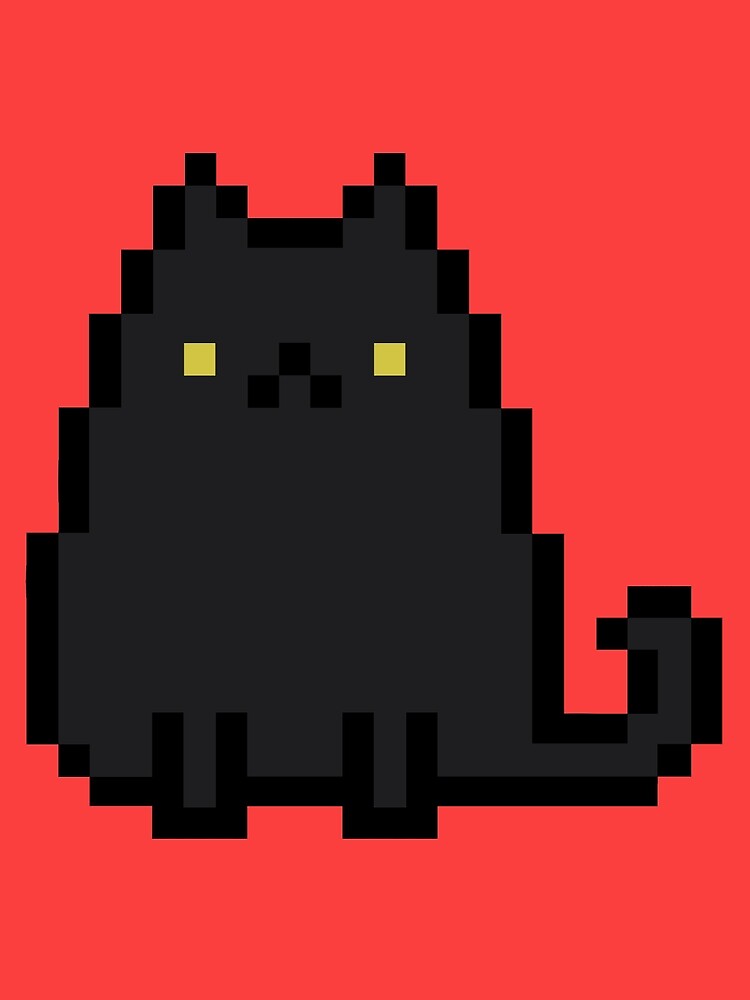 Pixel Black Cat Stock Illustrations – 514 Pixel Black Cat Stock