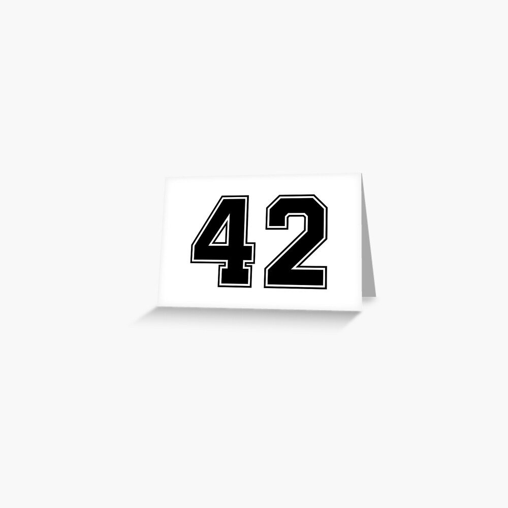 42 American Football Classic Vintage Sport Jersey Number in black number on  white background for american football, baseball or basketbal | Poster