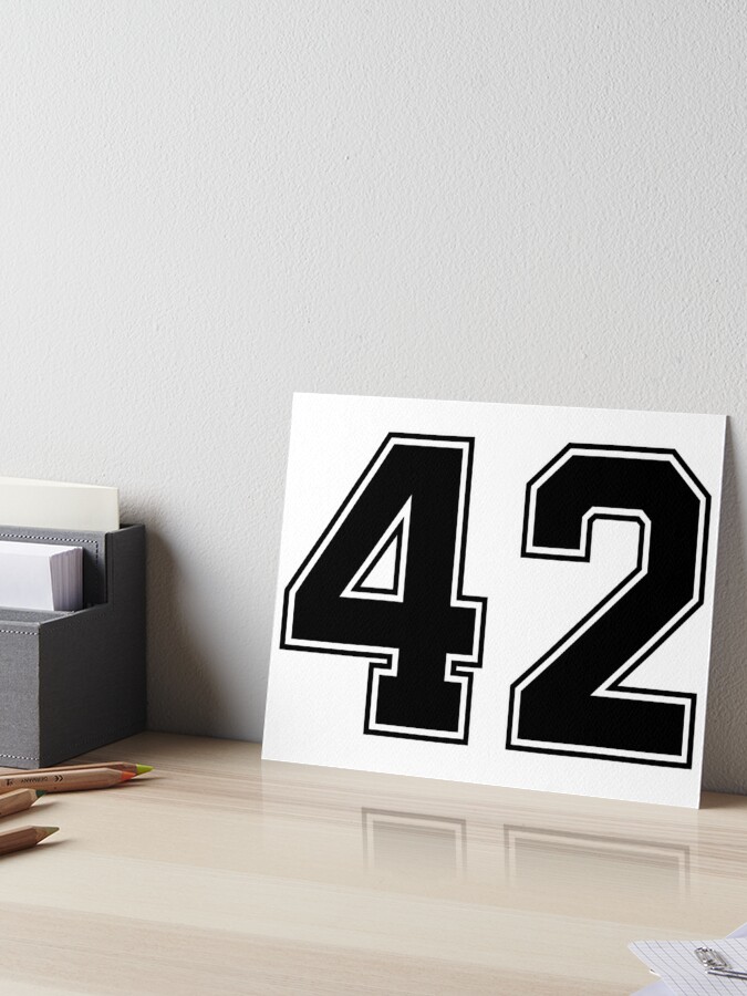 42 American Football Classic Vintage Sport Jersey Number in black number on  white background for american football, baseball or basketbal | Poster