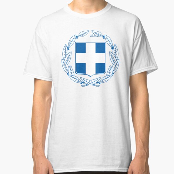 Greece Flag Shield Olive Branches Hellenic Republic Greek Pride Hoodie Pullover