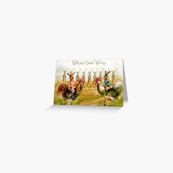 Bizarre Victorian Easter Greetings Greeting Card