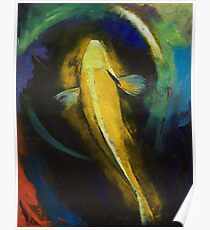 Ogon Koi and Water Ripple Poster