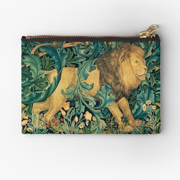 Item preview, GREENERY ,FOREST ANIMALS, LION Antique Tapestry designed and sold by BulganLumini.