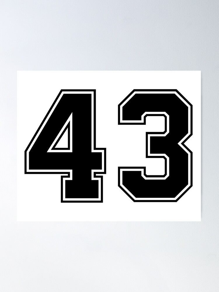 14 American Football Classic Vintage Sport Jersey Number in black number on  white background for american football, baseball or basketball Poster for  Sale by Marcin Adrian